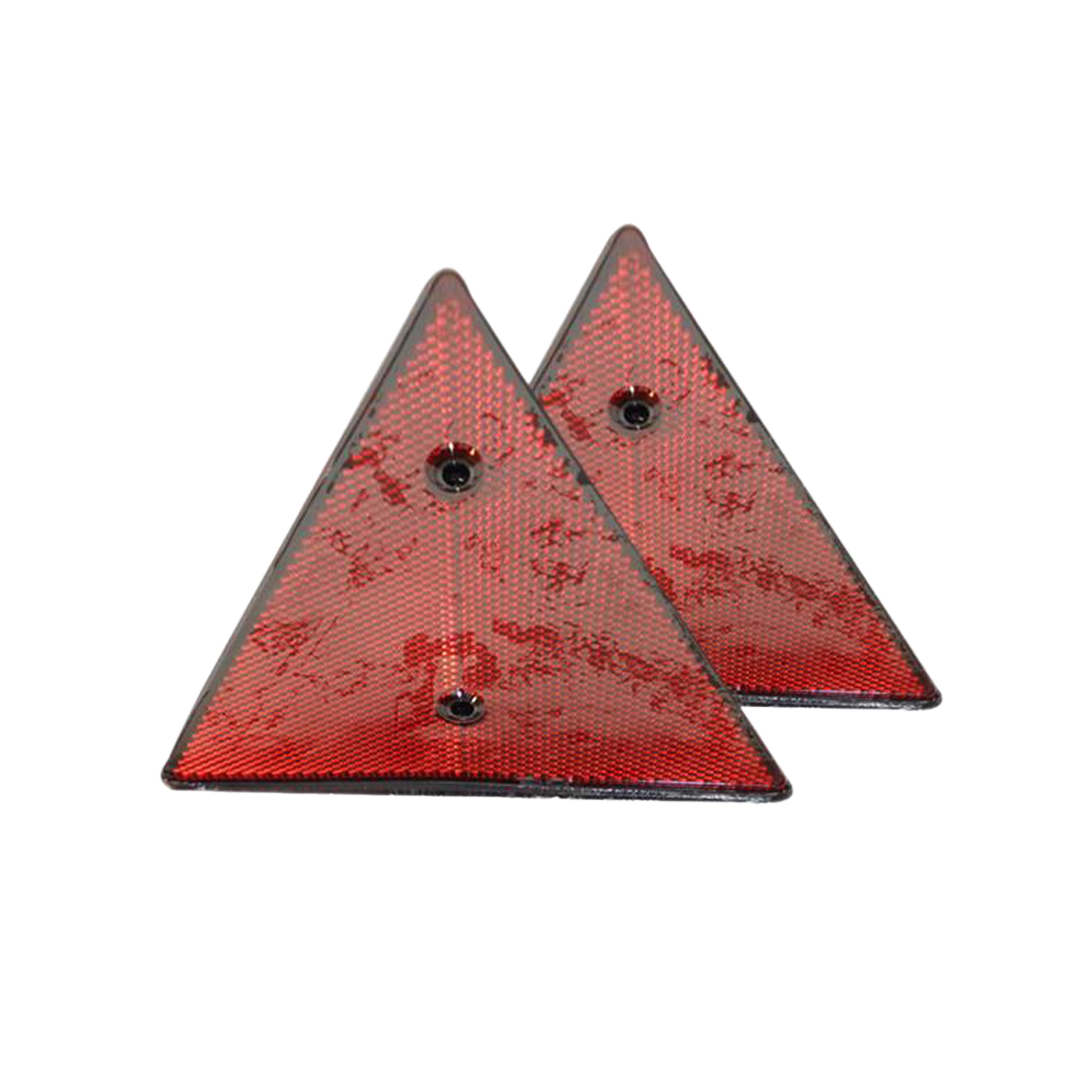 Dreieckrückstrahler rot, 160 x 140 mm, Lochabstand 70 mm, 2er Set, Shopset