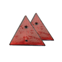 Dreieckstrahler rot schwarze Grundplatte 2er Set