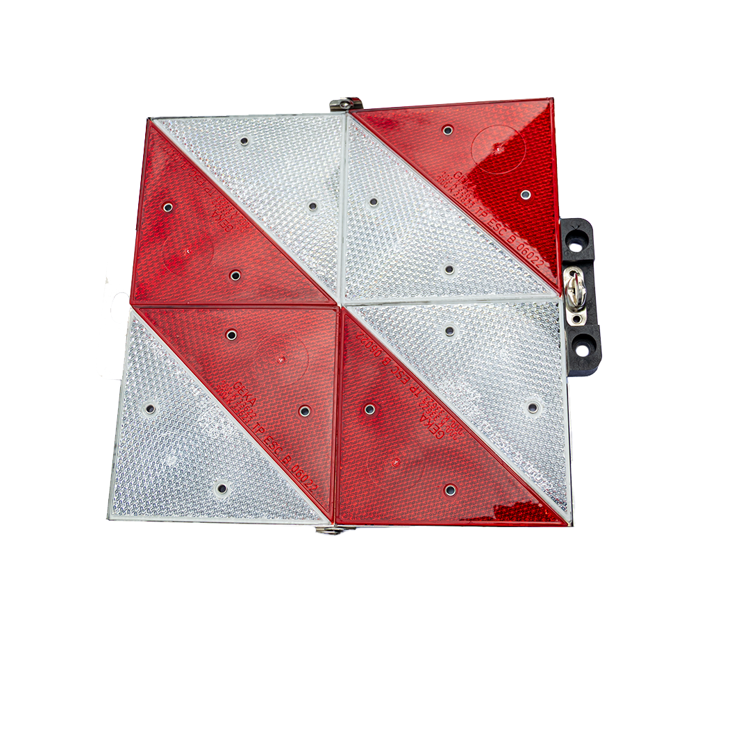 Parkwarntafel klappbare Ausführung, 285x285 mm, links