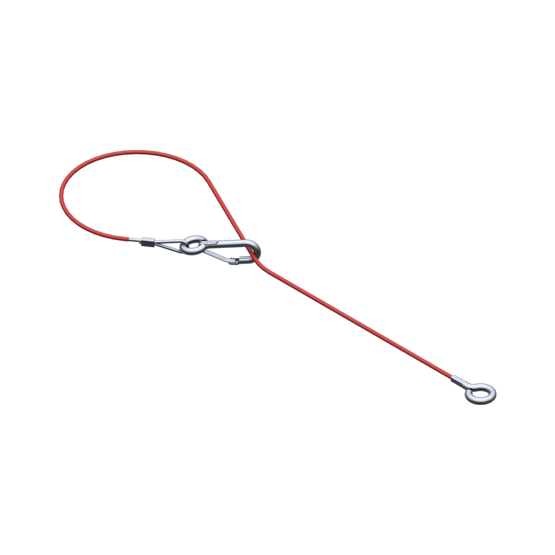 Abreißseil mit Ring 900 - 950 mm, PVC ummantelt