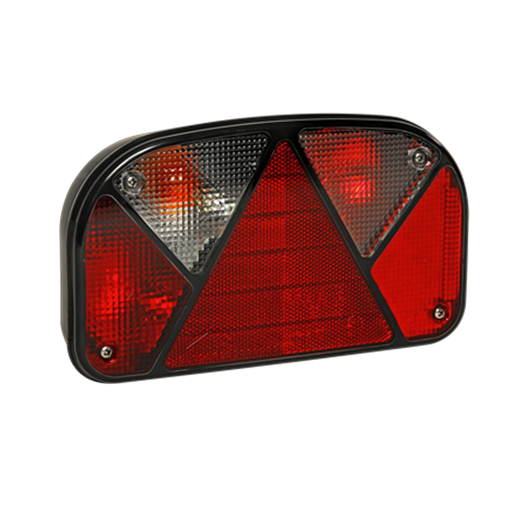 Aspöck Multipoint II Rückleuchte kpl. links mit schwarzem Gitter