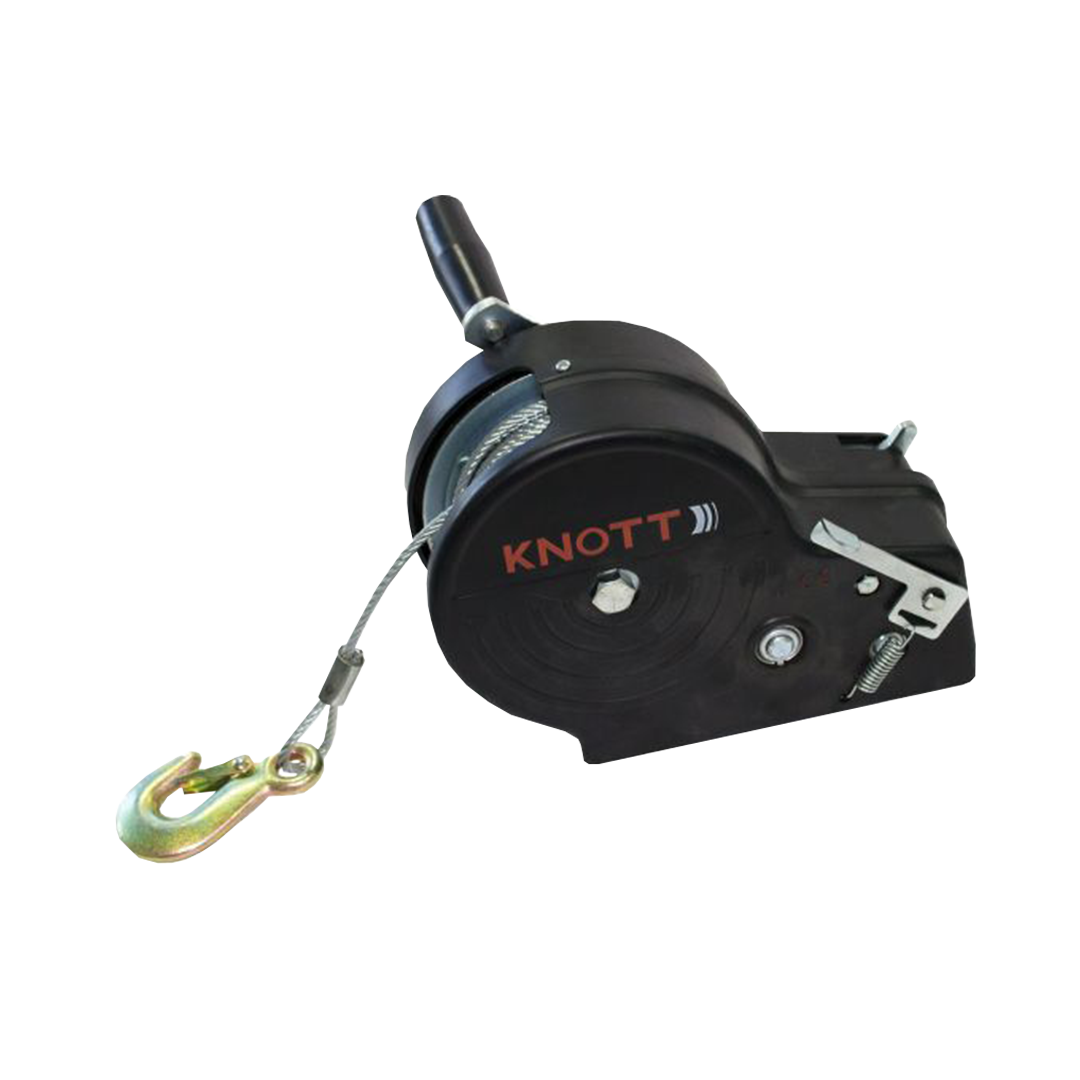 Seilwinde Knott 1150kg m. Gehäuse, Stahlseil 6mm x 10m