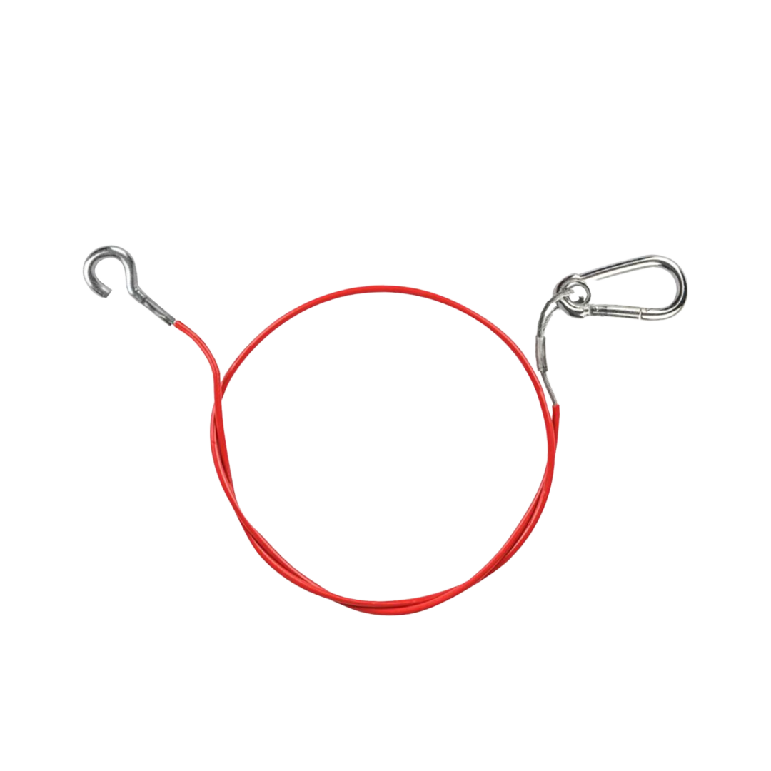 AL-KO Abreißseil 1000mm, mit Haken (rot, PVC ummantelt)