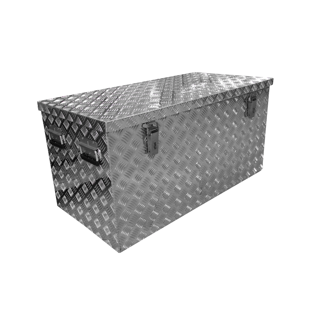 Werkzeugkasten, Alu-Riffelblech abschließbar 1000x500x500mm