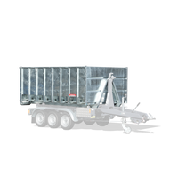 Muldencontainer als Stahlblechwanne mit Doppelflügeltüre hinten 300 X 185 X 105 cm