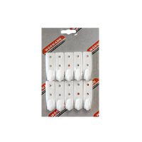 Planenkunstoffhaken Bohrung 20 mm weiﬂ, 2-Loch  10er Set