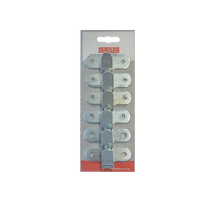 Dreiloch Planenhaken, Metall verz.  6er Set