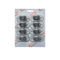 Drehkrampe / Patentkrampe Kunstoff grau  8er Set