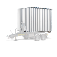 Stahlblech-Container-Kofferaufbau (3 mm vzkt.) mit 2-flügelige Türen hinten ca. 250 X 180 X 200 cm