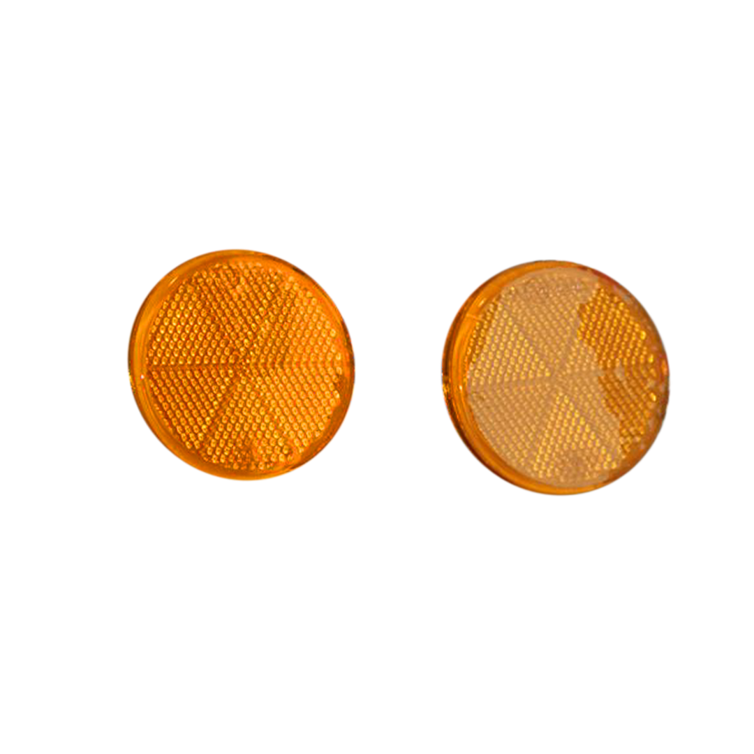 Seitenstrahler rund 60 mm gelb 2er Set