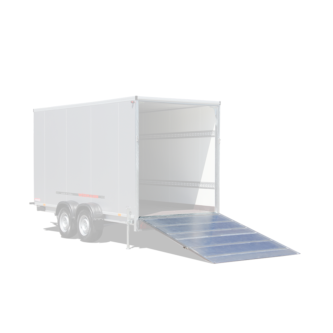 Alu-Auffahrampe anstatt 2-flügelige Türe mit Gasdruckheber