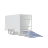 Alu-Auffahrampe anstatt 2-flügelige Türe mit Gasdruckheber