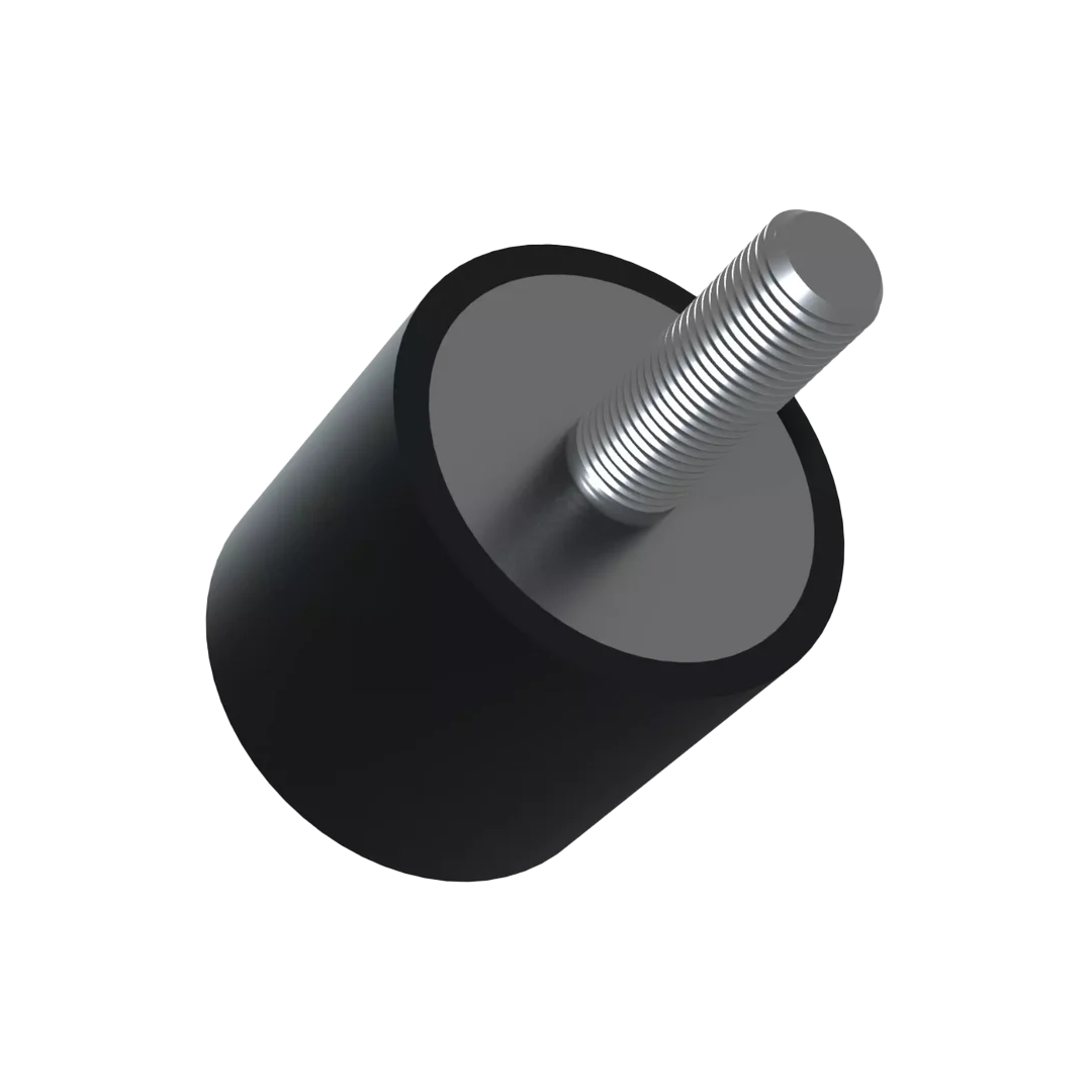 Metall-Gummipuffer TYP 4 (D), ø 40 mm, Höhe 50 mm, einseitiges Außengewinde M8