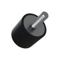 Metall-Gummipuffer TYP 4 (D), ø 40 mm, Höhe 50 mm, einseitiges Außengewinde M8