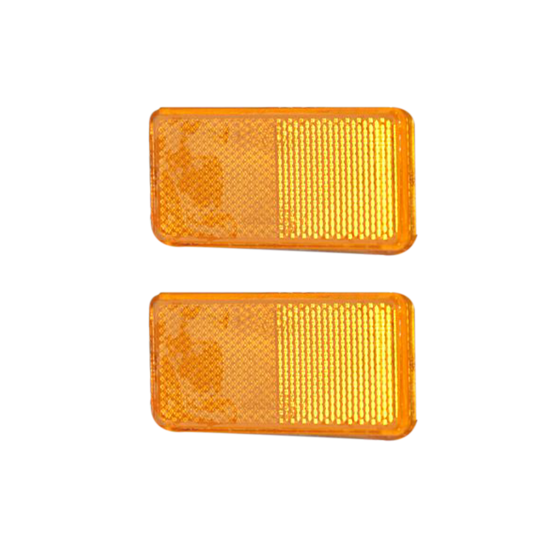 Seitenstrahler eckig 90 X 40 mm gelb 2er Set