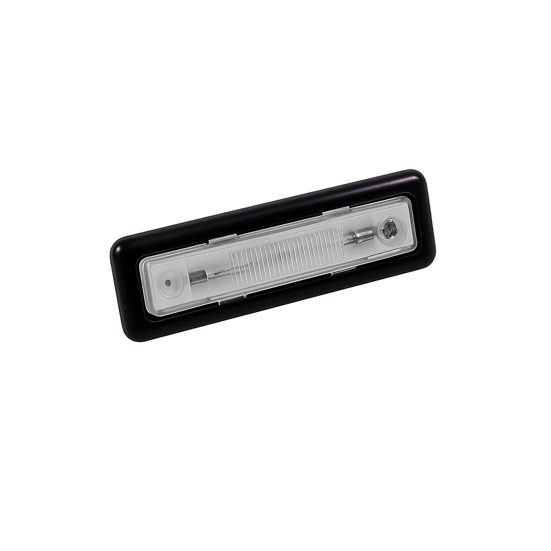 Kennzeichenleuchte K 570 L, für Einbau,mit Flachsteckanschluss,links, schwarz