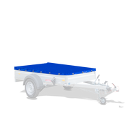 Flachplane für Alustar 25/131 mit Reling Farbe: blau