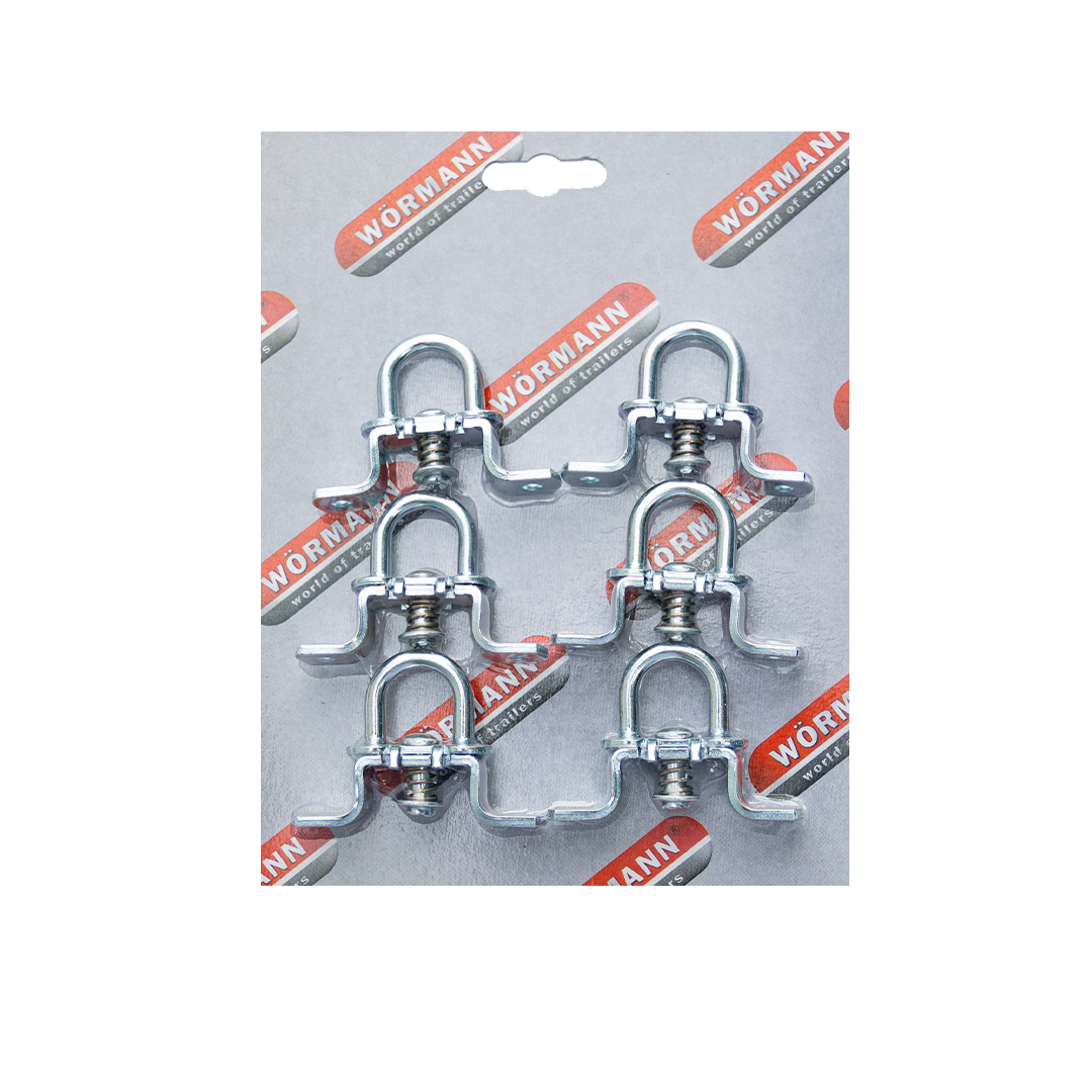 Drehkrampe / Patentkrampe, metall  6er Set