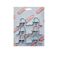 Drehkrampe / Patentkrampe, metall  6er Set