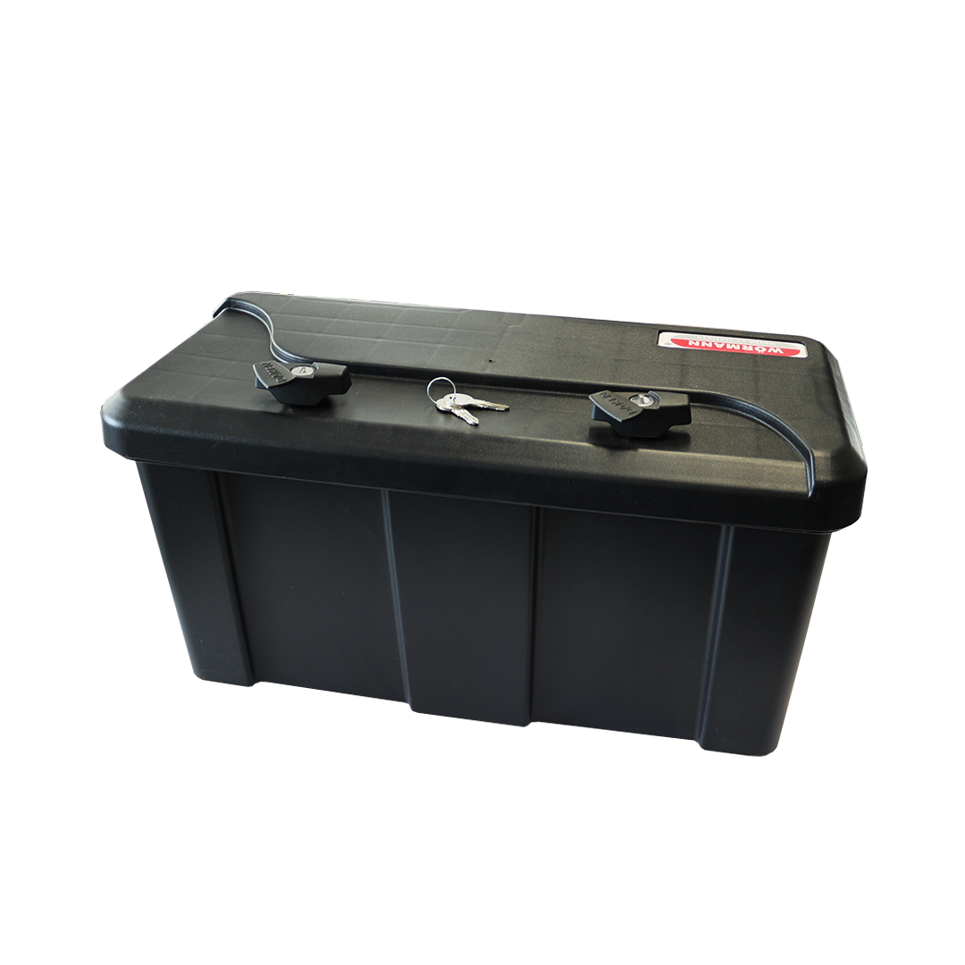 Werkzeugkasten aus Polyester (abschließbar)  2 Griffe  ca. 550x250x295 ( Wörmann)