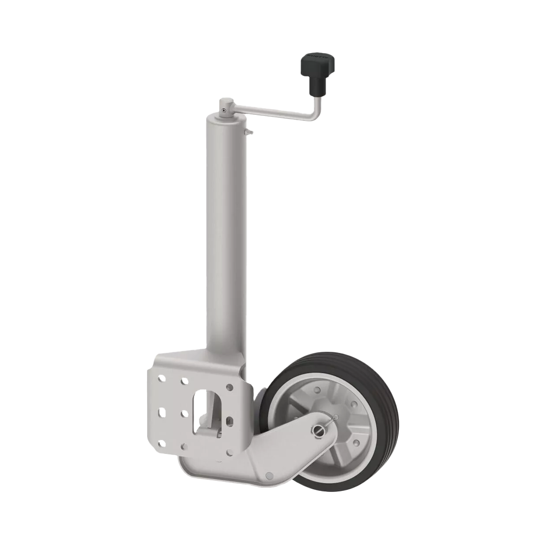 Automatikstützrad 200 X 50 mit Halter montiert