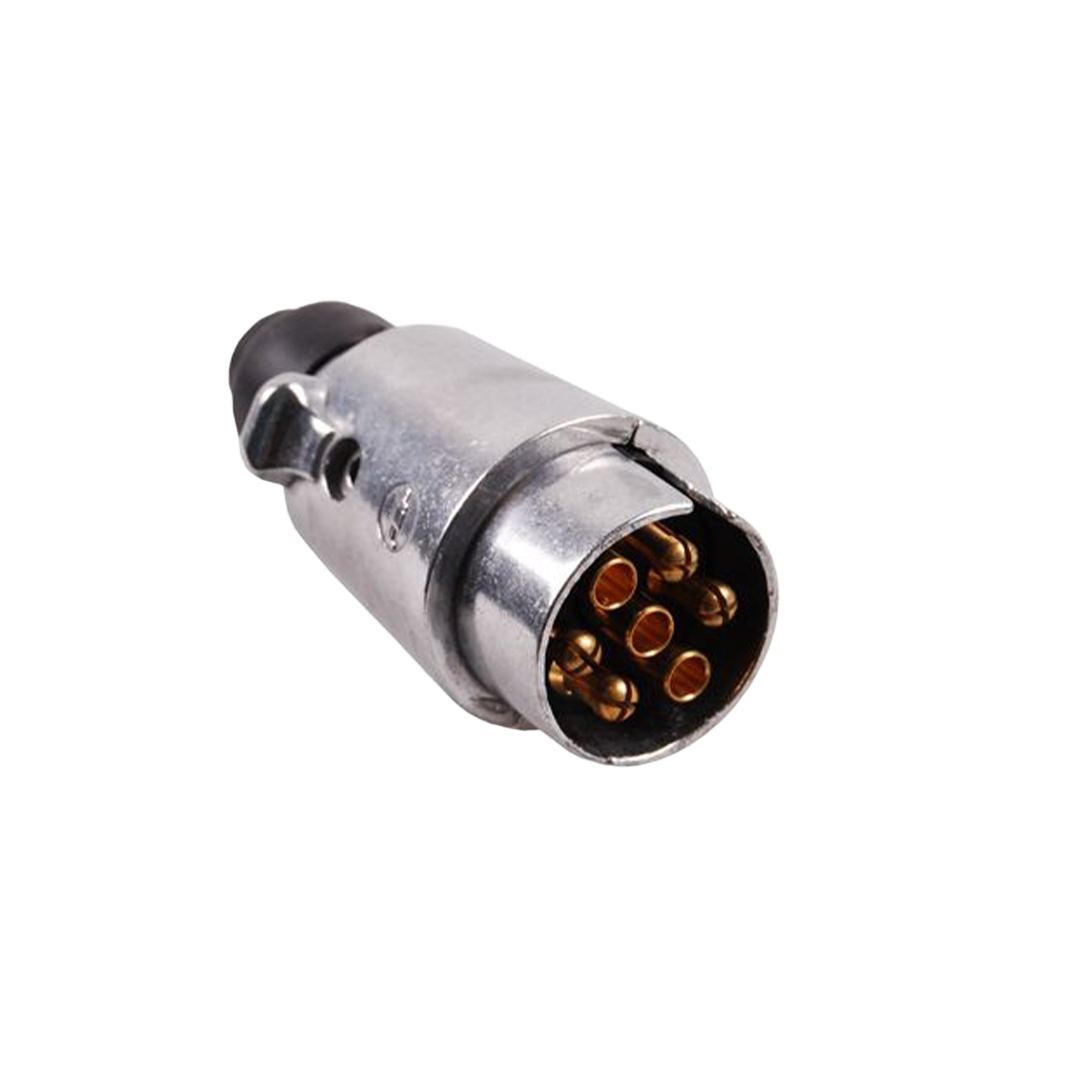 Lichtstecker 7-polig aus Leichtmetall, mit Schraubanschlüsse