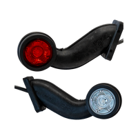 Positionsleuchte W21-Star mit Gummihorn rot/weiß LED Links