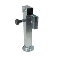 Drehkurbelstütze, schwenkbar, 1300 kg, H 415 mm, Flansch 85 mm